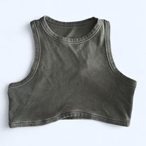 Charcoal black Cropped Tank Top